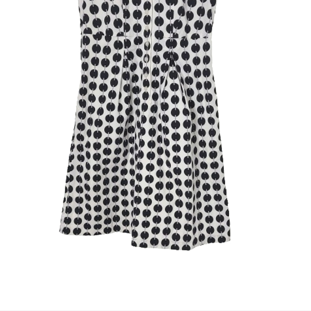 Club Monaco Black & White Pleated Mini Shirt Dress Women's Size 0 - Picture 4 of 13